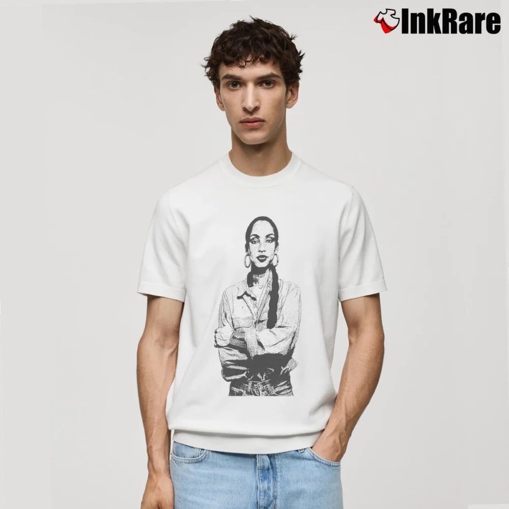 Men’s Funny Sade White Classic T-Shirt in white | Soft, Breathable Everyday Wear