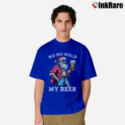 Men’s Funny Santa With Sunglasses And Beer Christmas In July Classic T-Shirt in royal blue | Soft, Breathable Everyday Wear