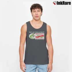 Men’s Funny Sexual Tyrannosaurus Tank Top in charcoal | Breathable, Active-Friendly Design