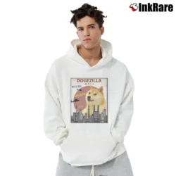 Men’s Funny Shiba Dog Godzilla Dogezilla King Of Monsters Pullover Hoodie in white | Cozy, Durable, Modern Fit