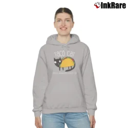 Women’s Funny Taco Cat Spelled Backward Is Taco Cat Cozy Hoodie in sport grey | Warm, Structured, Stylish
