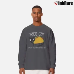 Men’s Funny Taco Cat Spelled Backward Is Taco Cat Long-Sleeve Shirt in charcoal | Sleek, Lightweight, Year-Round Wear