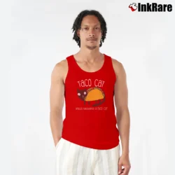 Men’s Funny Taco Cat Spelled Backward Is Taco Cat Tank Top in red | Breathable, Active-Friendly Design