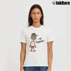 Women’s Funnymike Crackheadbobby I'm Hungry Funny Signature T-Shirt in white | Soft, Flattering Fit