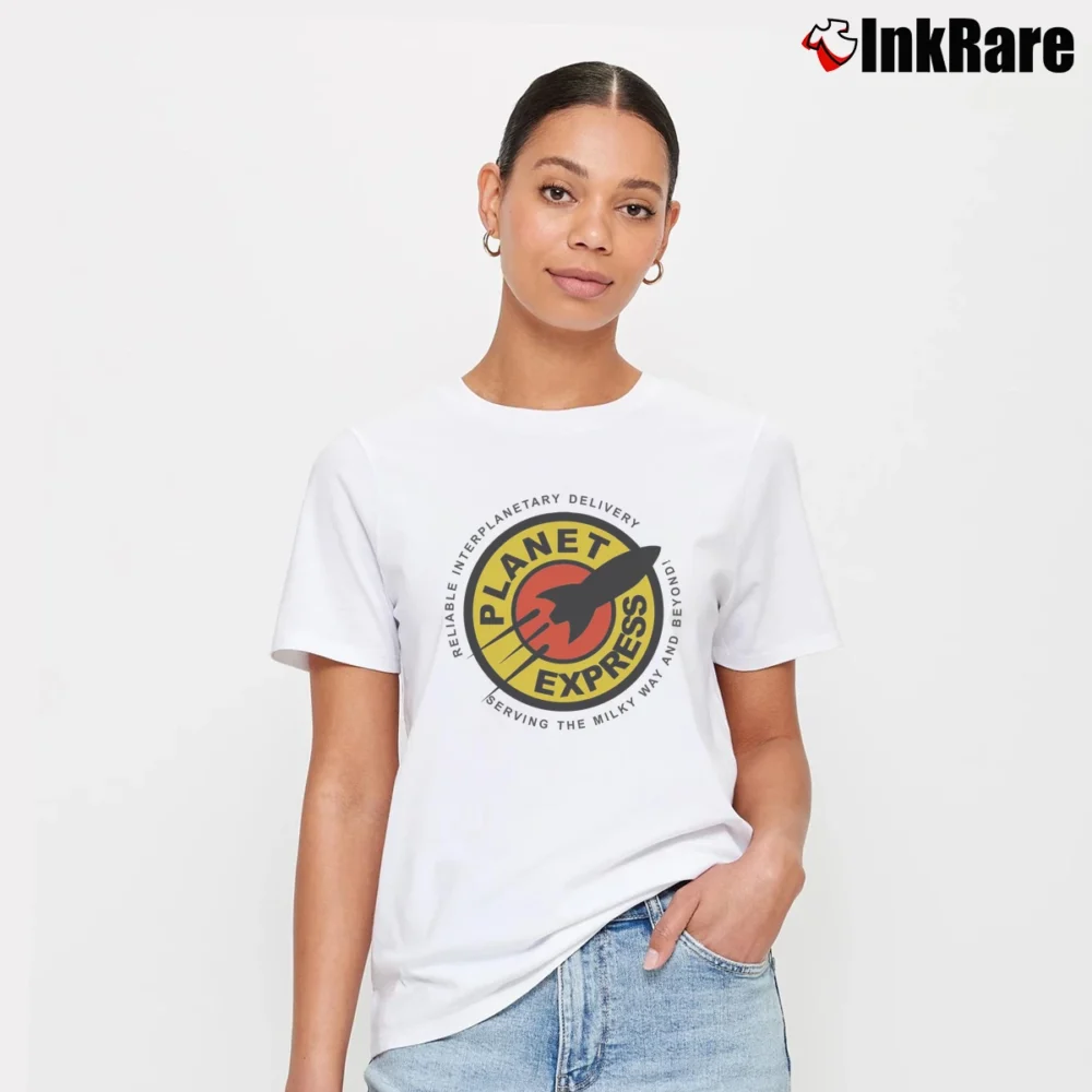 Women’s Futurama Planet Express Signature T-Shirt in white | Soft, Flattering Fit