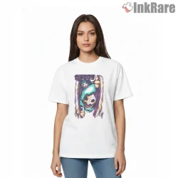 Gachiakuta Abstract Face Mask Wpap Style Anime Shirt on white short sleeve shirt for women graphic tee