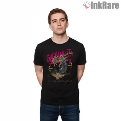 Gachiakuta Neon Graffiti Action Character Anime Shirt on black short sleeve shirt for men graphic tee