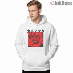 Gachiakuta Red Silhouette Dark Expression Manga Anime Shirt on white hoodie for men graphic tee