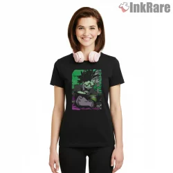Gachiakuta Toxic Green Chaos Street Anime Shirt on black short sleeve shirt for women graphic tee