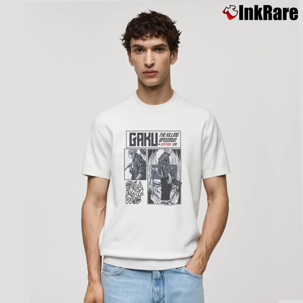 Men’s Gaku Sakamoto Days Classic T-Shirt in white | Soft, Breathable Everyday Wear