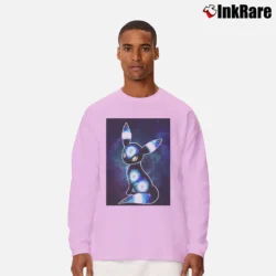 Men’s Galaxy Umbreon Pokemon Classic Graphic Long-Sleeve Shirt in light pink | Sleek, Lightweight, Year-Round Wear