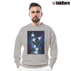 Men’s Galaxy Umbreon Pokemon Classic Graphic Crewneck Sweatshirt in sport grey | Cozy Fabric, Clean Style
