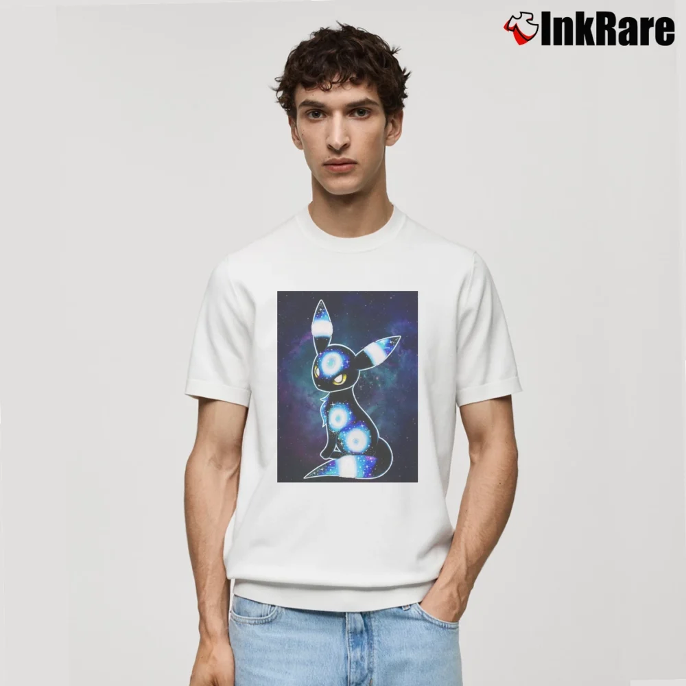Men’s Galaxy Umbreon Pokemon Classic Graphic Classic T-Shirt in white | Soft, Breathable Everyday Wear