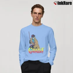 Men’s Gambit Marvel Graphic Long-Sleeve Shirt in light blue | Sleek, Lightweight, Year-Round Wear