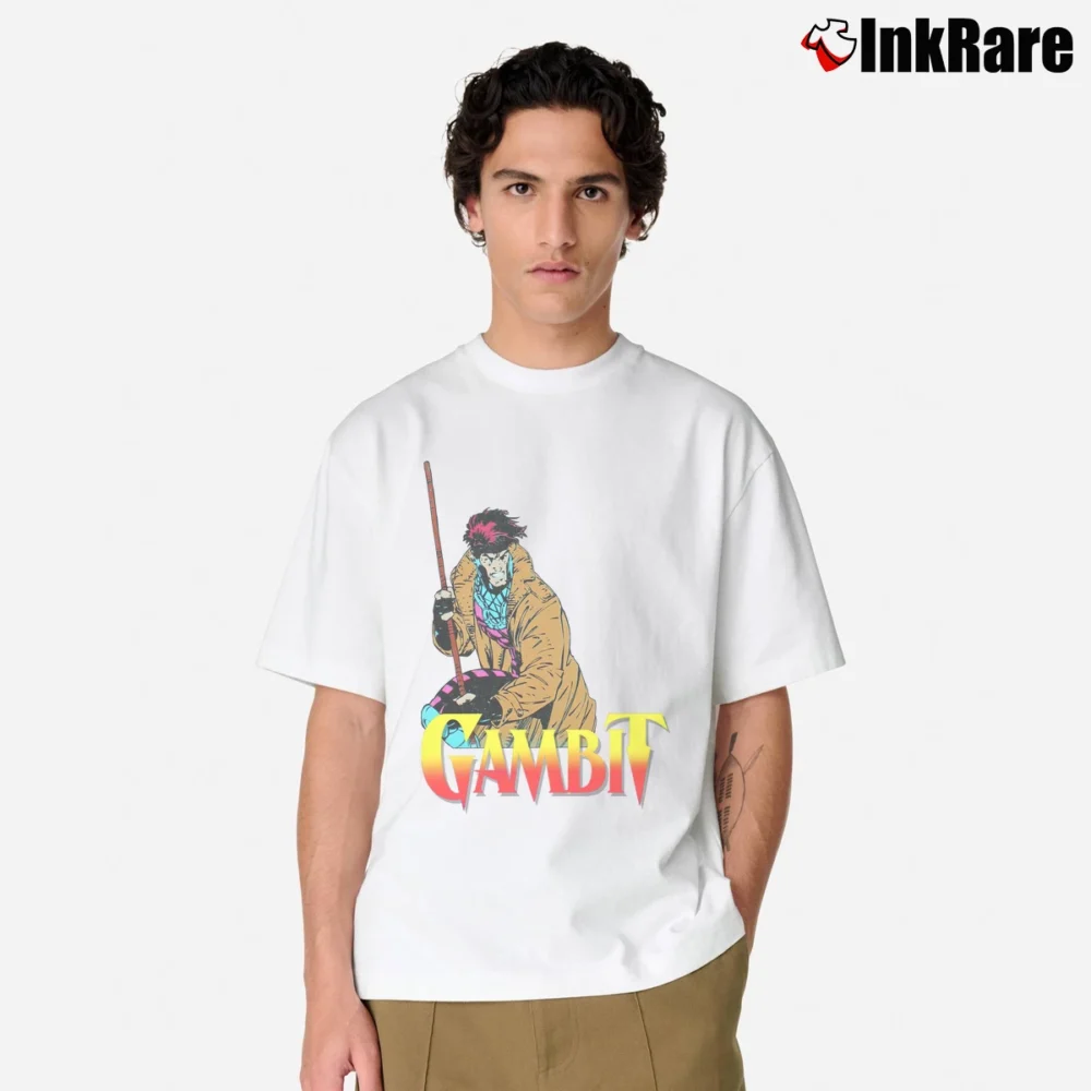 Men’s Gambit Marvel Graphic Classic T-Shirt in white | Soft, Breathable Everyday Wear