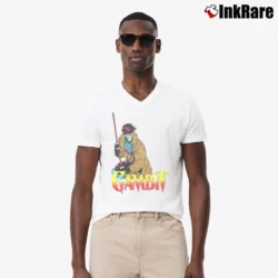 Men’s Gambit Marvel Graphic V-Neck Tee in white | Sharp, Breathable, Everyday Staple