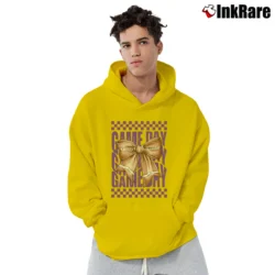Men’s Game Day Team Mascot Bow Coquette Football Mom Pullover Hoodie in yellow | Cozy, Durable, Modern Fit
