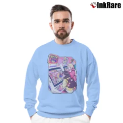 Men’s Game Grumps Arcade Crewneck Sweatshirt in light blue | Cozy Fabric, Clean Style