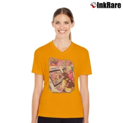 Women’s Game Grumps Arcade V-Neck Tee in orange | Chic Neckline, Soft Texture