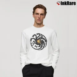 Men’s Game Of Thrones Dracarys Mother Of Dragons Gift Long-Sleeve Shirt in white | Sleek, Lightweight, Year-Round Wear
