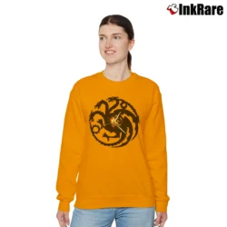 Women’s Game Of Thrones Dracarys Mother Of Dragons Gift Relaxed Sweatshirt in orange | Soft, Laid-Back Vibe