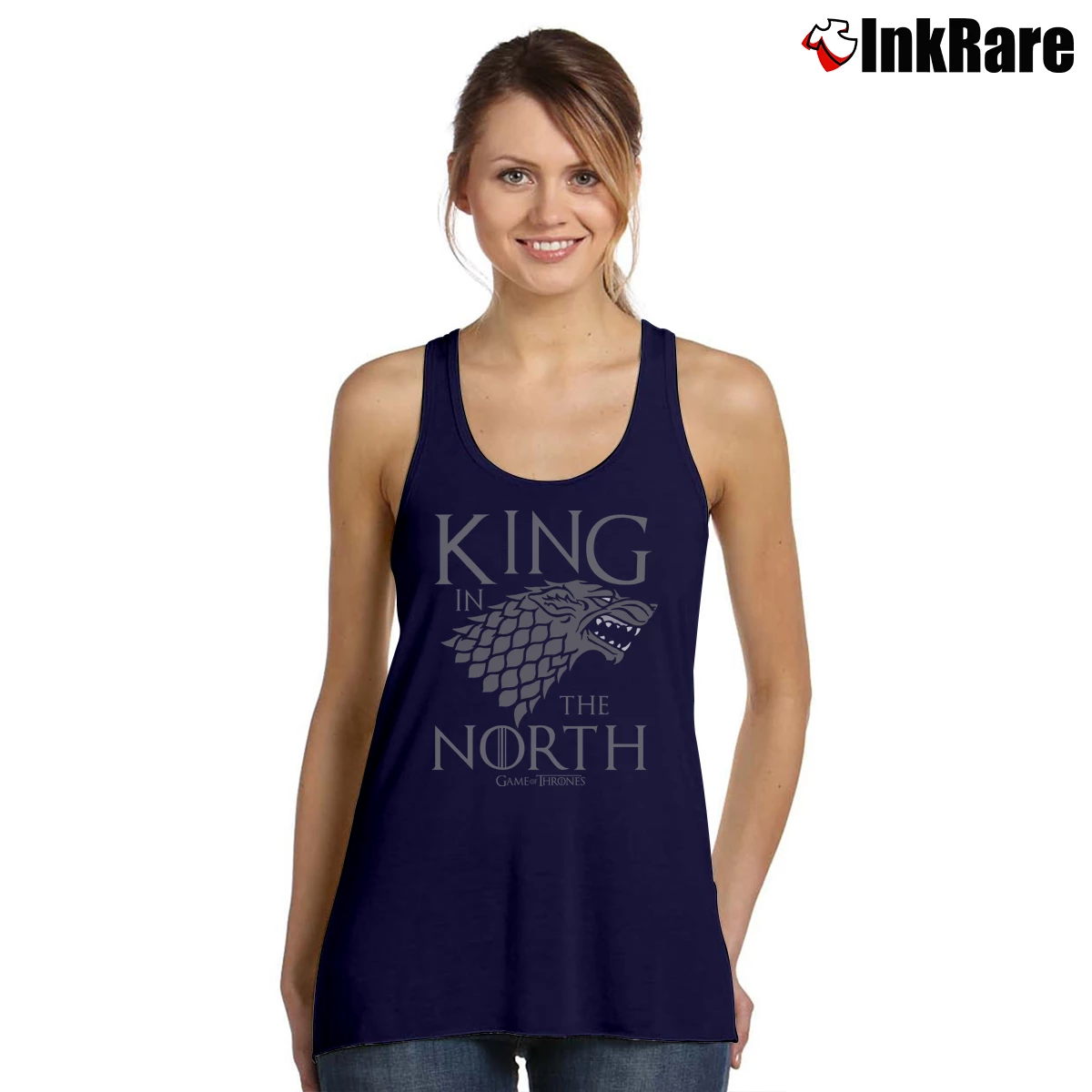 Women’s Game Of Thrones King In The North Tank Top in navy | Lightweight, Movement-Friendly