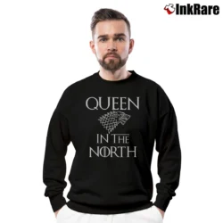 Men’s Game Of Thrones Matching Dragon King Queen Couple Crewneck Sweatshirt in black | Cozy Fabric, Clean Style