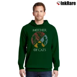 Men’s Game Of Thrones Mother Of Cats Pullover Hoodie in forest green | Cozy, Durable, Modern Fit