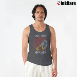 Men’s Game Of Thrones Mother Of Cats Tank Top in charcoal | Breathable, Active-Friendly Design