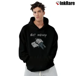 Men’s Gangster Mickey Mouse Get Money Cool Disney Pullover Hoodie in black | Cozy, Durable, Modern Fit