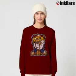 Women’s Gangster Spongebob Long-Sleeve Top in maroon | Sleek, Versatile, All-Season