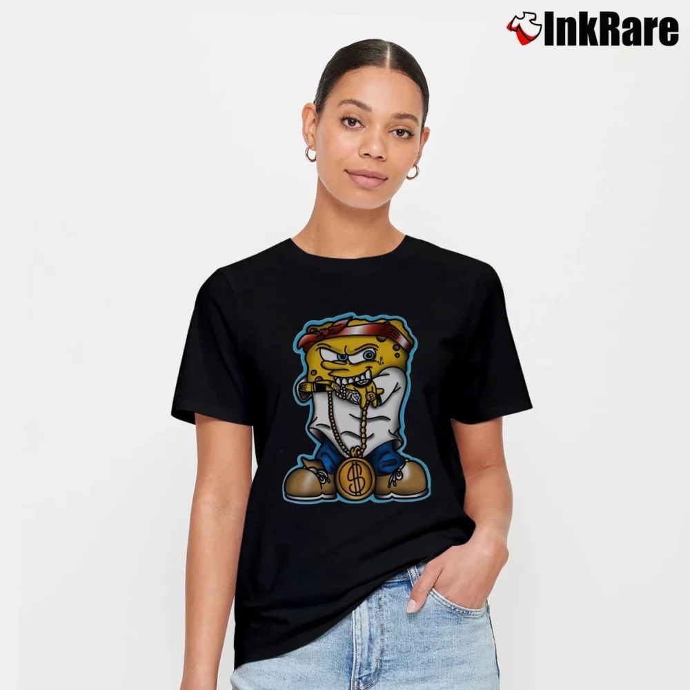 Women’s Gangster Spongebob Signature T-Shirt in black | Soft, Flattering Fit