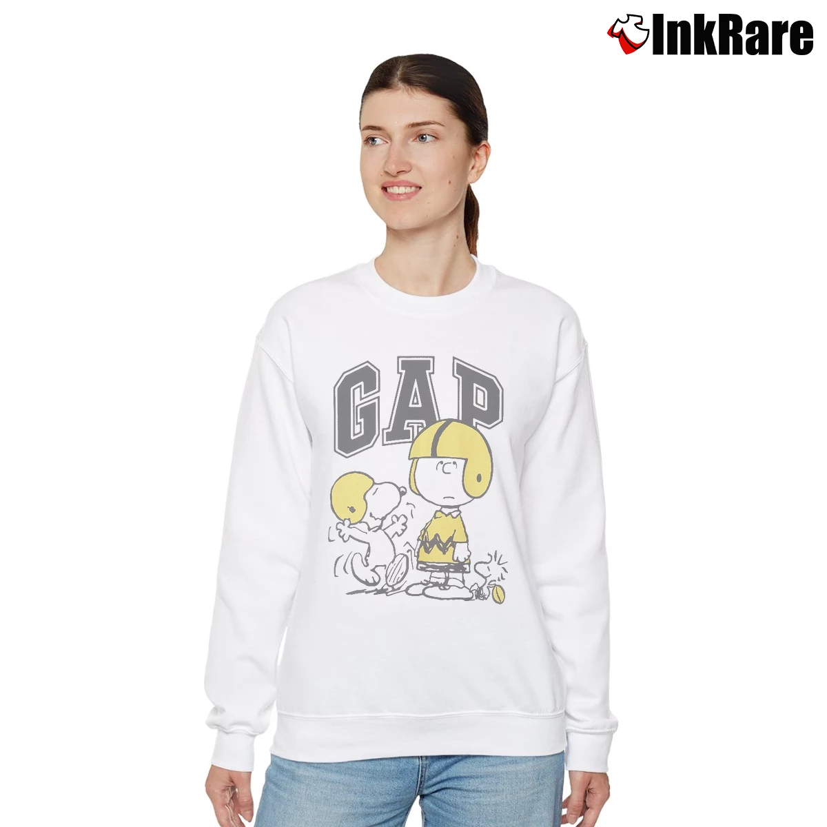 gap snoopy charlie brown and woodstock Women’s Relaxed Sweatshirt in white – Cozy Casual Women’s gap snoopy charlie brown and woodstock Relaxed Sweatshirt in white | Soft, Laid-Back Vibe