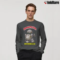 Men’s Garbage Pail Kids Ashcan Andy Long-Sleeve Shirt in charcoal | Sleek, Lightweight, Year-Round Wear
