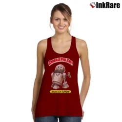 Women’s Garbage Pail Kids Ashcan Andy Tank Top in maroon | Lightweight, Movement-Friendly