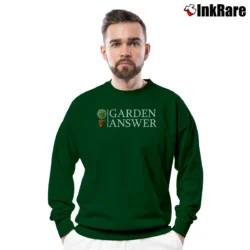 Men’s Garden Answer Crewneck Graphic Crewneck Sweatshirt in forest green | Cozy Fabric, Clean Style
