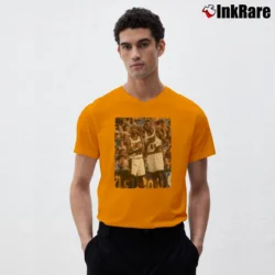 Men’s gary payton and shawn kemp for NBA Retro Fans V-Neck Tee in orange | Sharp, Breathable, Everyday Staple