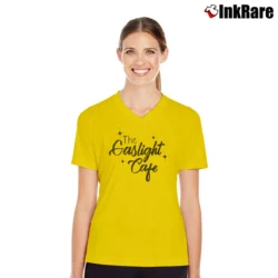 Women’s Gaslight Cafe Marvelous Mrs Maisel Midge V-Neck Tee in yellow | Chic Neckline, Soft Texture