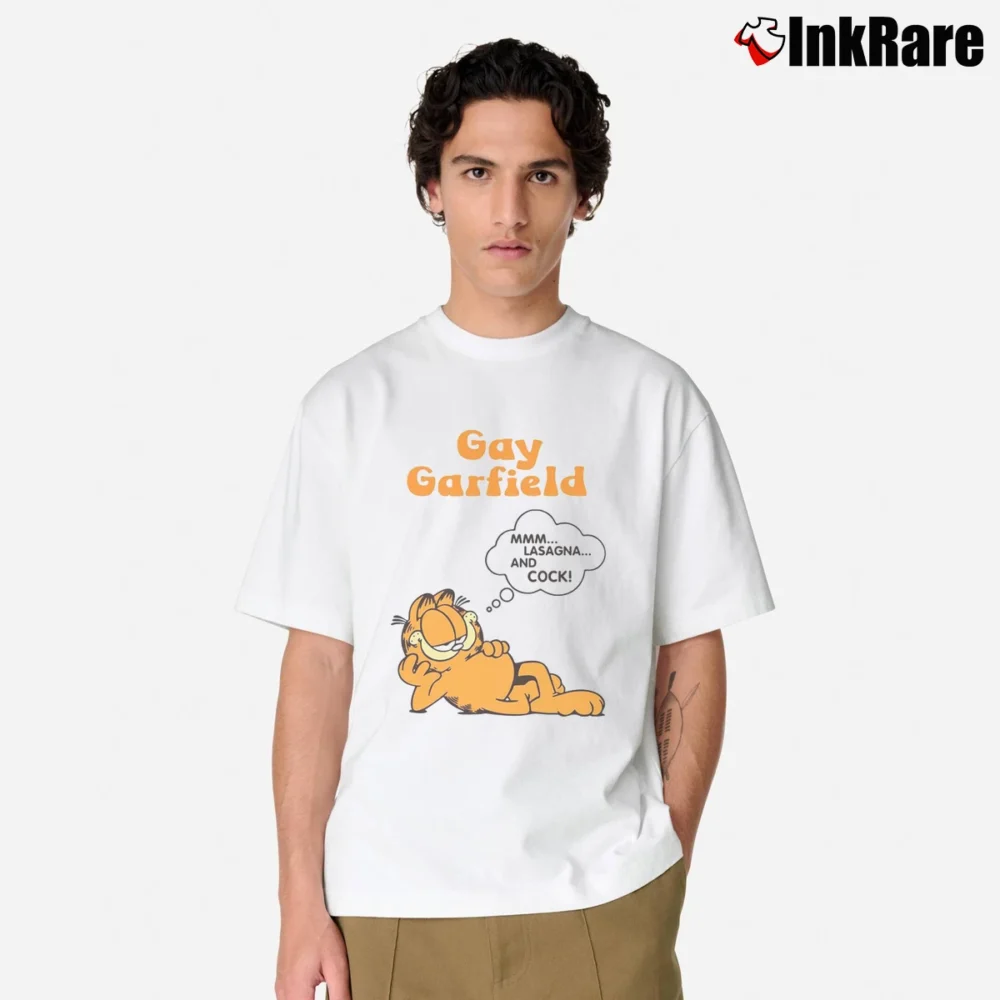 Men’s Gay Garfield Classic T-Shirt in white | Soft, Breathable Everyday Wear