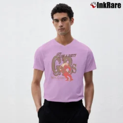 Men’s Gbs Ground Balls Lacrosse Sports V-Neck Tee in light pink | Sharp, Breathable, Everyday Staple