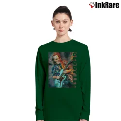 Women’s Geddy Lee Musician Rush Long-Sleeve Top in forest green | Sleek, Versatile, All-Season