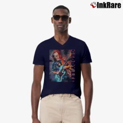 Men’s Geddy Lee Musician Rush V-Neck Tee in navy | Sharp, Breathable, Everyday Staple