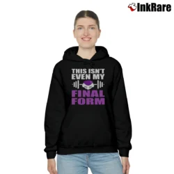 Women’s Geeky Frieza This Isn't Even My Final Form Dragon Ball Z Meme Gym Cozy Hoodie in black | Warm, Structured, Stylish
