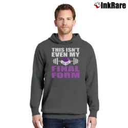 Men’s Geeky Frieza This Isn't Even My Final Form Dragon Ball Z Meme Gym Pullover Hoodie in charcoal | Cozy, Durable, Modern Fit