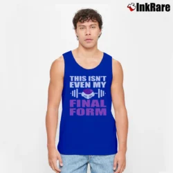 Men’s Geeky Frieza This Isn't Even My Final Form Dragon Ball Z Meme Gym Tank Top in royal blue | Breathable, Active-Friendly Design