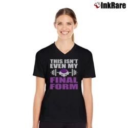Women’s Geeky Frieza This Isn't Even My Final Form Dragon Ball Z Meme Gym V-Neck Tee in black | Chic Neckline, Soft Texture