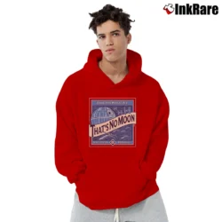 Men’s Geeky Star Wars That’s No Moon Blue Moon Parody Pullover Hoodie in red | Cozy, Durable, Modern Fit