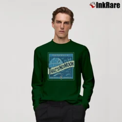 Men’s Geeky Star Wars That’s No Moon Blue Moon Parody Long-Sleeve Shirt in forest green | Sleek, Lightweight, Year-Round Wear