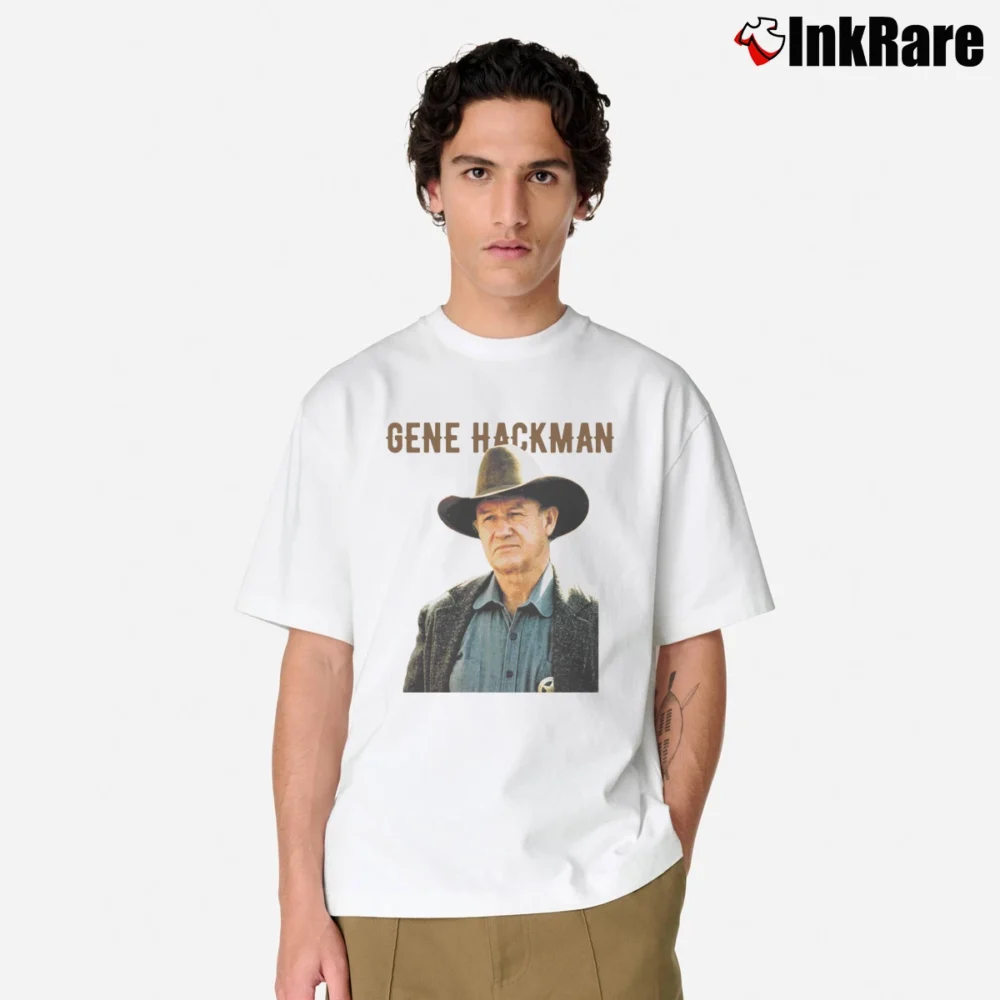 Men’s Gene Hackman Classic T-Shirt in white | Soft, Breathable Everyday Wear
