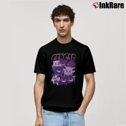 Men’s Gengar Pokemon Retro Custom Graphic Classic T-Shirt in black | Soft, Breathable Everyday Wear